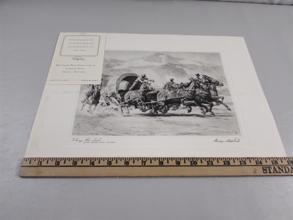 TAKING THE LEAD CHUCKWAGON RACE PRINT BY GEORGE SHEPHERD