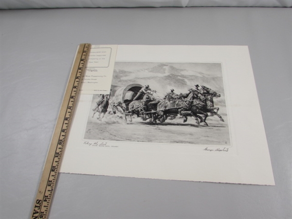 TAKING THE LEAD CHUCKWAGON RACE PRINT BY GEORGE SHEPHERD