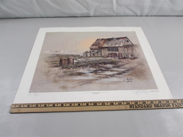 DWELLING ON THE TUNDRA BETHEL, ALASKA PRINT BY ARCHIE BARNES - SIGNED & NUMBERED