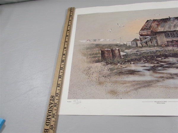 DWELLING ON THE TUNDRA BETHEL, ALASKA PRINT BY ARCHIE BARNES - SIGNED & NUMBERED