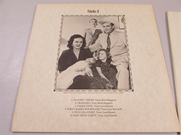 BOB WILLS DOUBLE LP - FOR THE LAST TIME W/BOOKLET