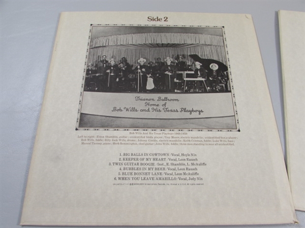 BOB WILLS DOUBLE LP - FOR THE LAST TIME W/BOOKLET