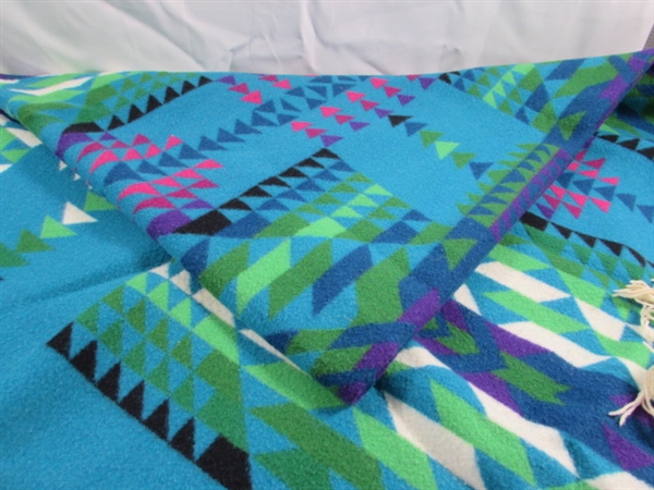 PENDLETON BEAVER STATE WOOL BLANKET - TEAL