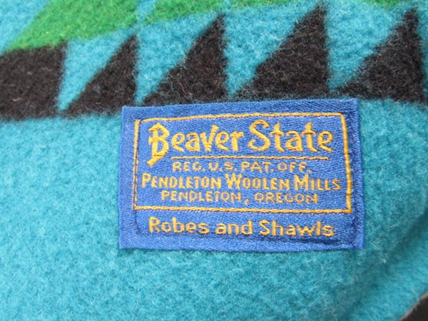 PENDLETON BEAVER STATE WOOL BLANKET - TEAL