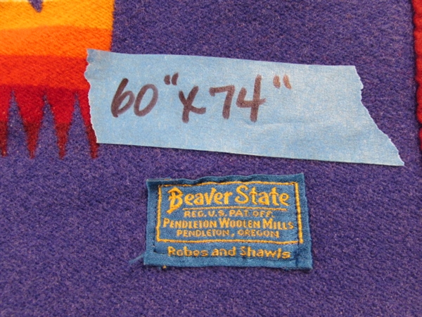 PENDLETON BEAVER STATE WOOL BLANKET - BLUE