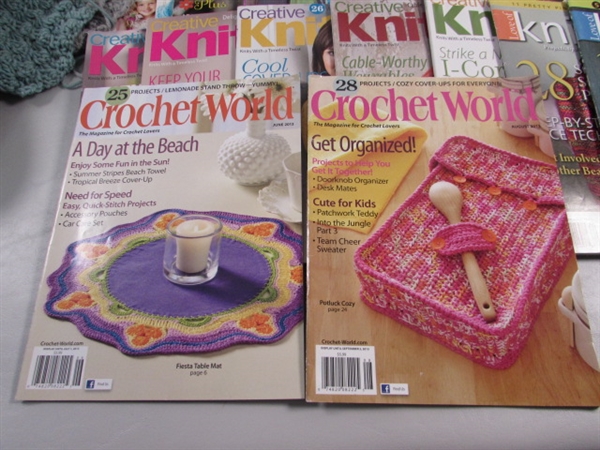 KNITTING & CROCHET MAGAZINES & YARN