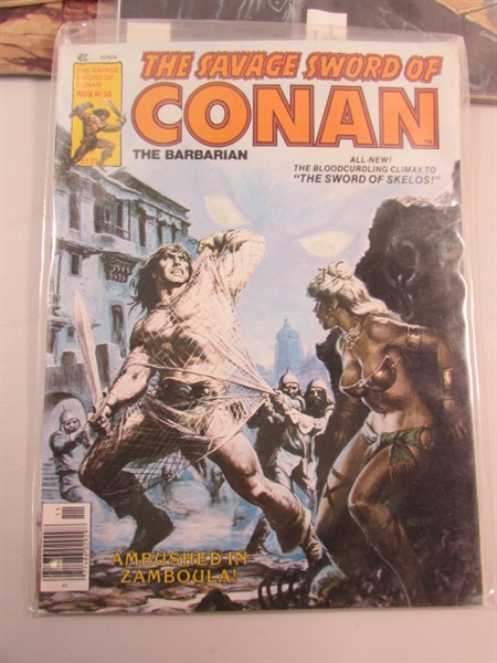 10 ISSUES OF THE SAVAGE SWORD OF CONAN THE BARBARIAN COMICS 1980-1982