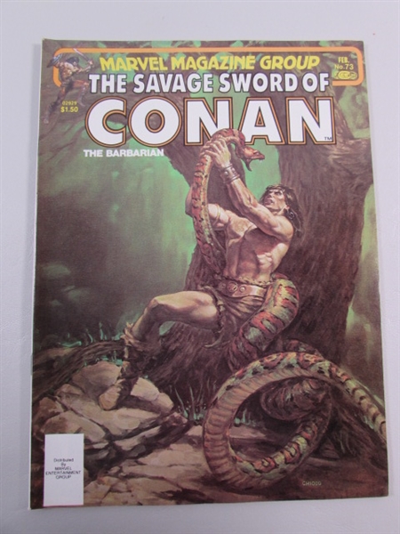 10 ISSUES OF THE SAVAGE SWORD OF CONAN THE BARBARIAN COMICS 1980-1982