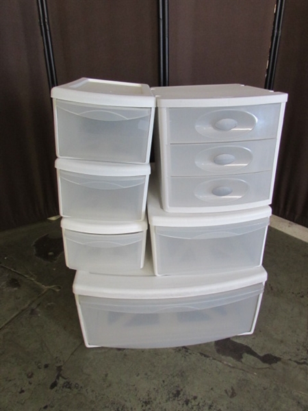 6 STERILITE STORAGE DRAWER UNITS