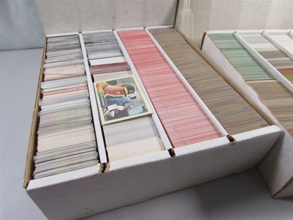 3 4-ROW BOXES OF MIXED SPORTS CARDS #4