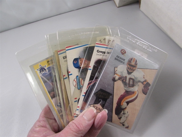 3 LONG 3-ROW BOXES OF ASSORTED SPORTS CARDS #1