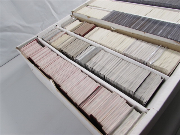 3 LONG 3-ROW BOXES OF ASSORTED SPORTS CARDS #2