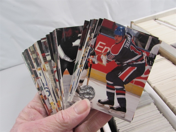 3 LONG 3-ROW BOXES OF ASSORTED SPORTS CARDS #2