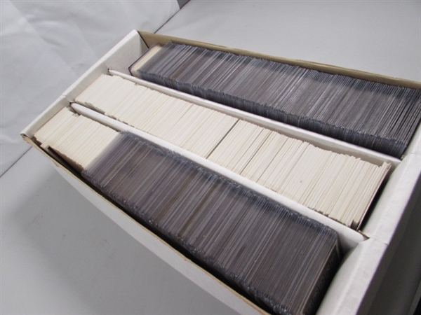 3 LONG 3-ROW BOXES OF ASSORTED SPORTS CARDS #2