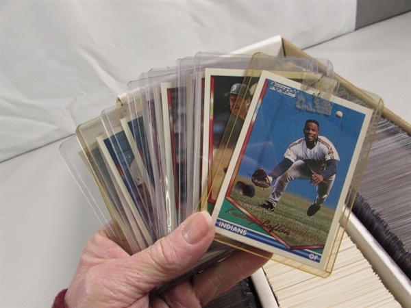 3 LONG 3-ROW BOXES OF ASSORTED SPORTS CARDS #2