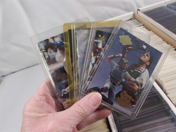 3 LONG 3-ROW BOXES OF ASSORTED SPORTS CARDS #3