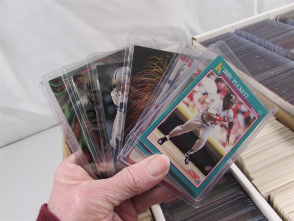 3 LONG 3-ROW BOXES OF ASSORTED SPORTS CARDS #3