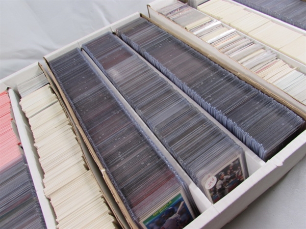 3 LONG 3-ROW BOXES OF ASSORTED SPORTS CARDS #3