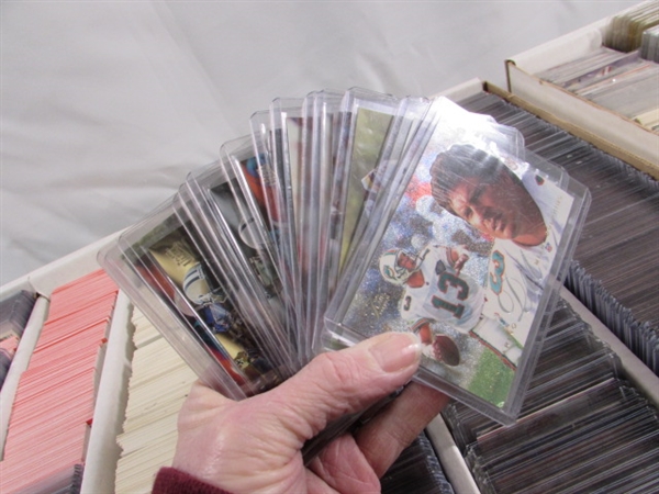 3 LONG 3-ROW BOXES OF ASSORTED SPORTS CARDS #3