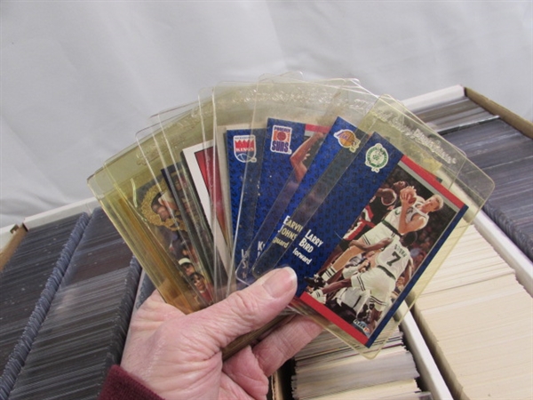 3 LONG 3-ROW BOXES OF ASSORTED SPORTS CARDS #3