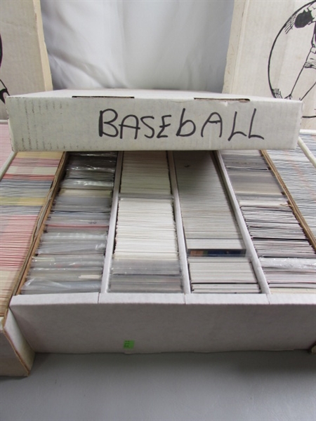 3 4-ROW BOXES OF MIXED SPORTS CARDS #5