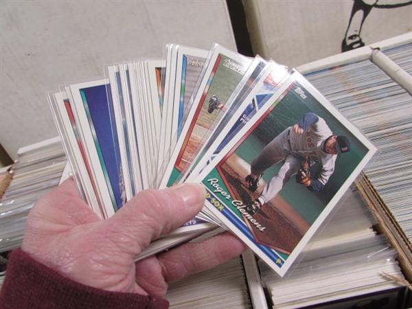 3 4-ROW BOXES OF MIXED SPORTS CARDS #5