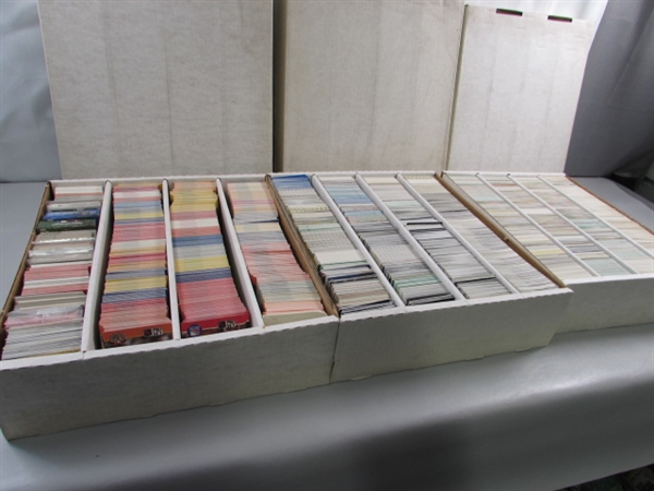 3 4-ROW BOXES OF MIXED SPORTS CARDS #7