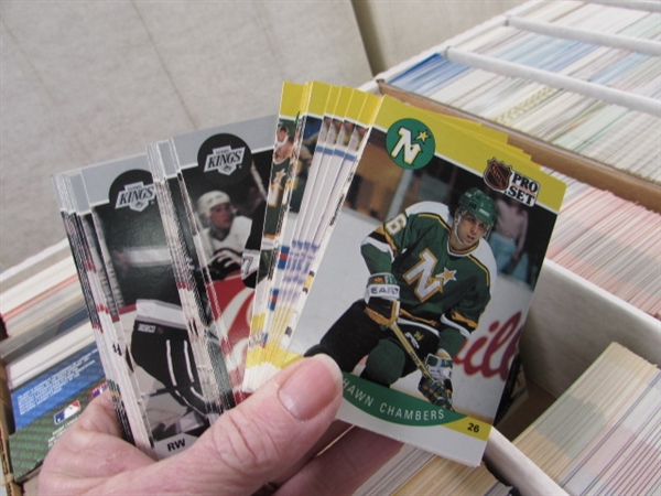 3 4-ROW BOXES OF MIXED SPORTS CARDS #7