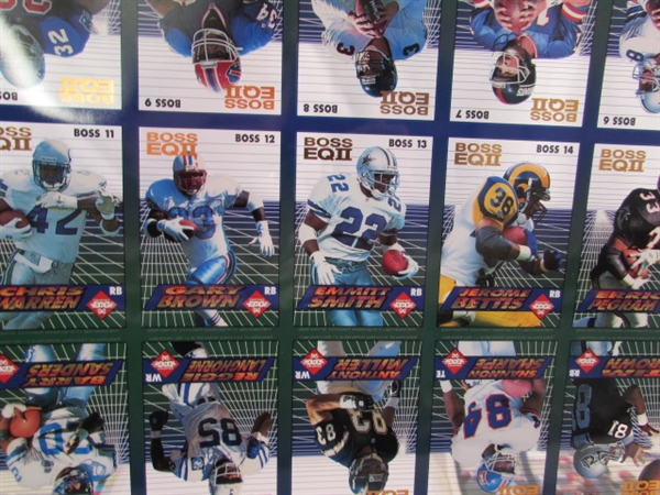 3 UNCUT SHEETS OF UNCUT TRANSPARENT FOOTBALL CARDS