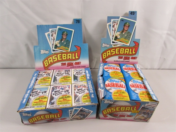 2 NOS BOXES OF TOPPS UNOPENED BASEBALL/GUM PACKS