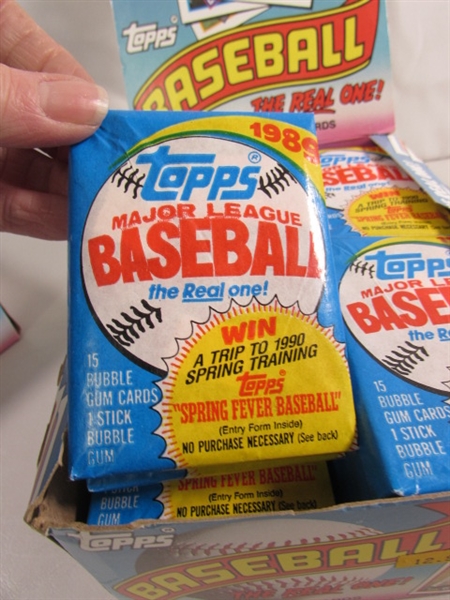 2 NOS BOXES OF TOPPS UNOPENED BASEBALL/GUM PACKS