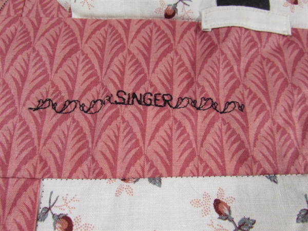 SMALL SINGER SEWING MACHINE WALL QUILT