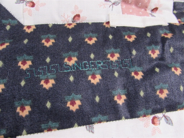 SMALL SINGER SEWING MACHINE WALL QUILT