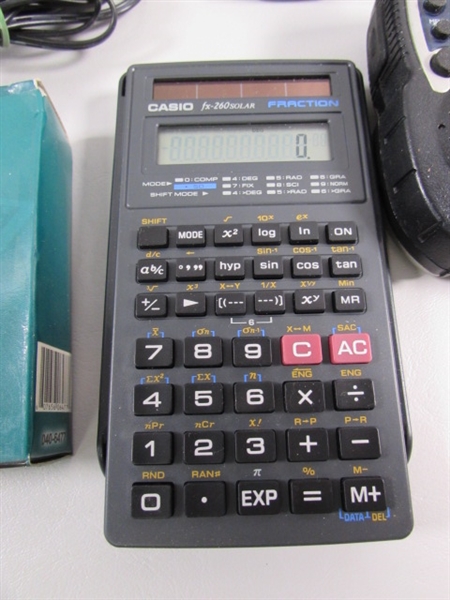 ASSORTED SMALL ELECTRONICS CELL PHONES, RADIOS, CALCULATORS, CLOCKS & MORE