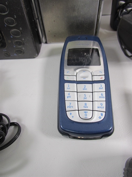 ASSORTED SMALL ELECTRONICS CELL PHONES, RADIOS, CALCULATORS, CLOCKS & MORE