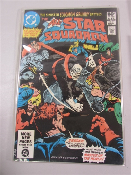 VINTAGE COMIC BOOKS - ALL STAR SQUADRON, MOON KNIGHT & FIRESTORM