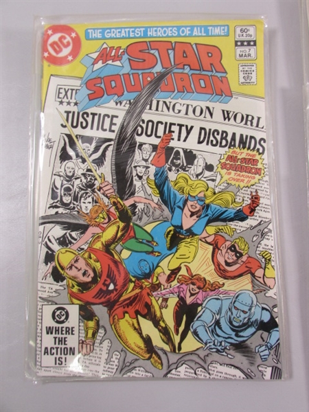 VINTAGE COMIC BOOKS - ALL STAR SQUADRON, MOON KNIGHT & FIRESTORM