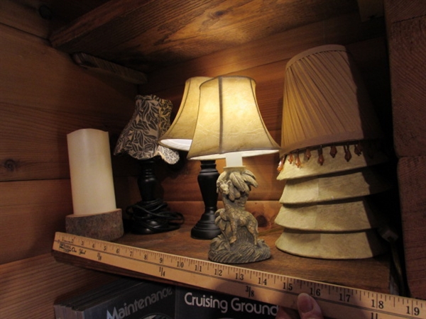 VINTAGE BOOKS, DECOR, ACCENT LAMPS