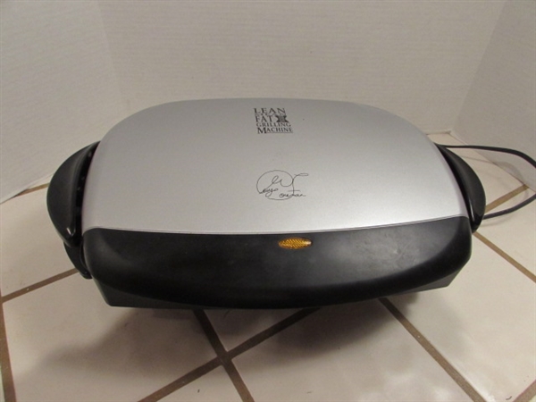 GE WAFFLE IRON & GEORGE FOREMAN GRILL