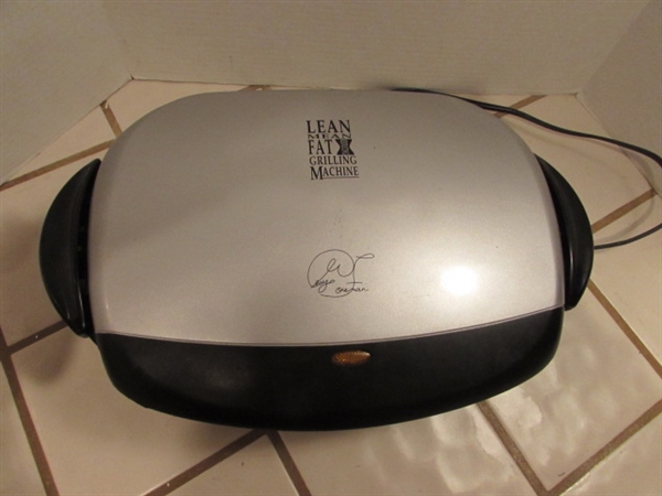 GE WAFFLE IRON & GEORGE FOREMAN GRILL