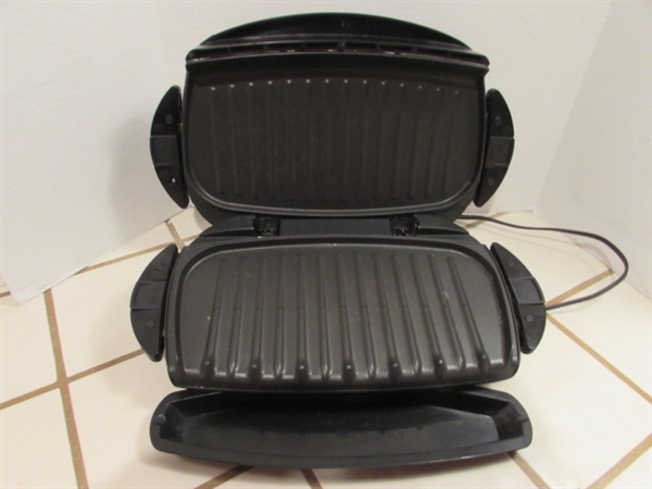 GE WAFFLE IRON & GEORGE FOREMAN GRILL