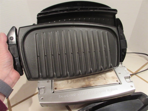 GE WAFFLE IRON & GEORGE FOREMAN GRILL