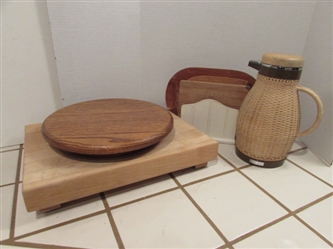 COUNTERTOP BUTCHER BLOCK, LAZY SUSAN, NAPKIN HOLDER & MORE