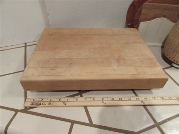 COUNTERTOP BUTCHER BLOCK, LAZY SUSAN, NAPKIN HOLDER & MORE