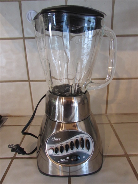 OSTER 16-SPEED BLENDER, NINJA CHOPPER & SLICING TOOL