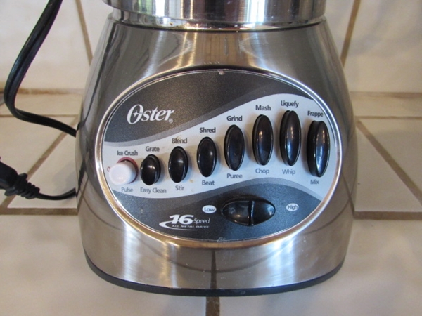 OSTER 16-SPEED BLENDER, NINJA CHOPPER & SLICING TOOL