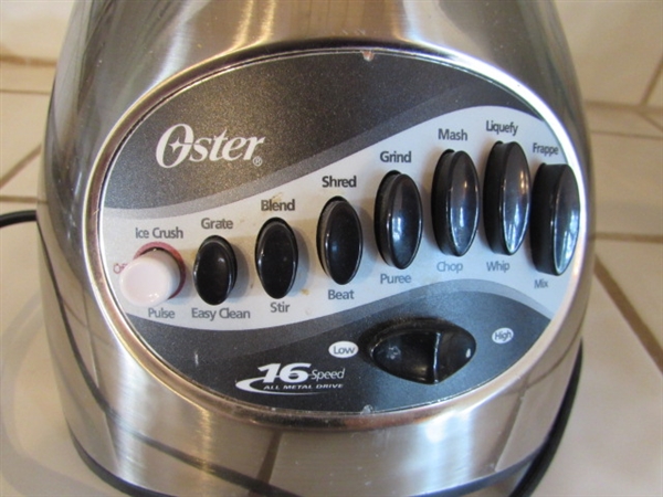 OSTER 16-SPEED BLENDER, NINJA CHOPPER & SLICING TOOL