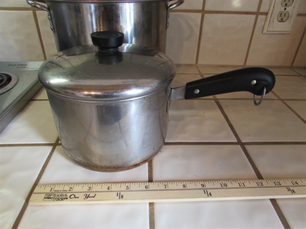 REVERE WARE POTS & STAINLESS STEEL STOCK POT