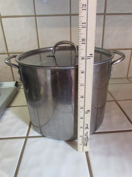 REVERE WARE POTS & STAINLESS STEEL STOCK POT