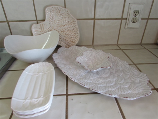 WHITE SERVING DISHES